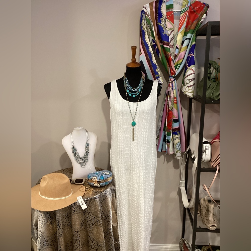 Zara Textured knit maxi dress